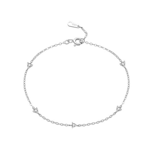 Cubic Zirconia Station Bracelet