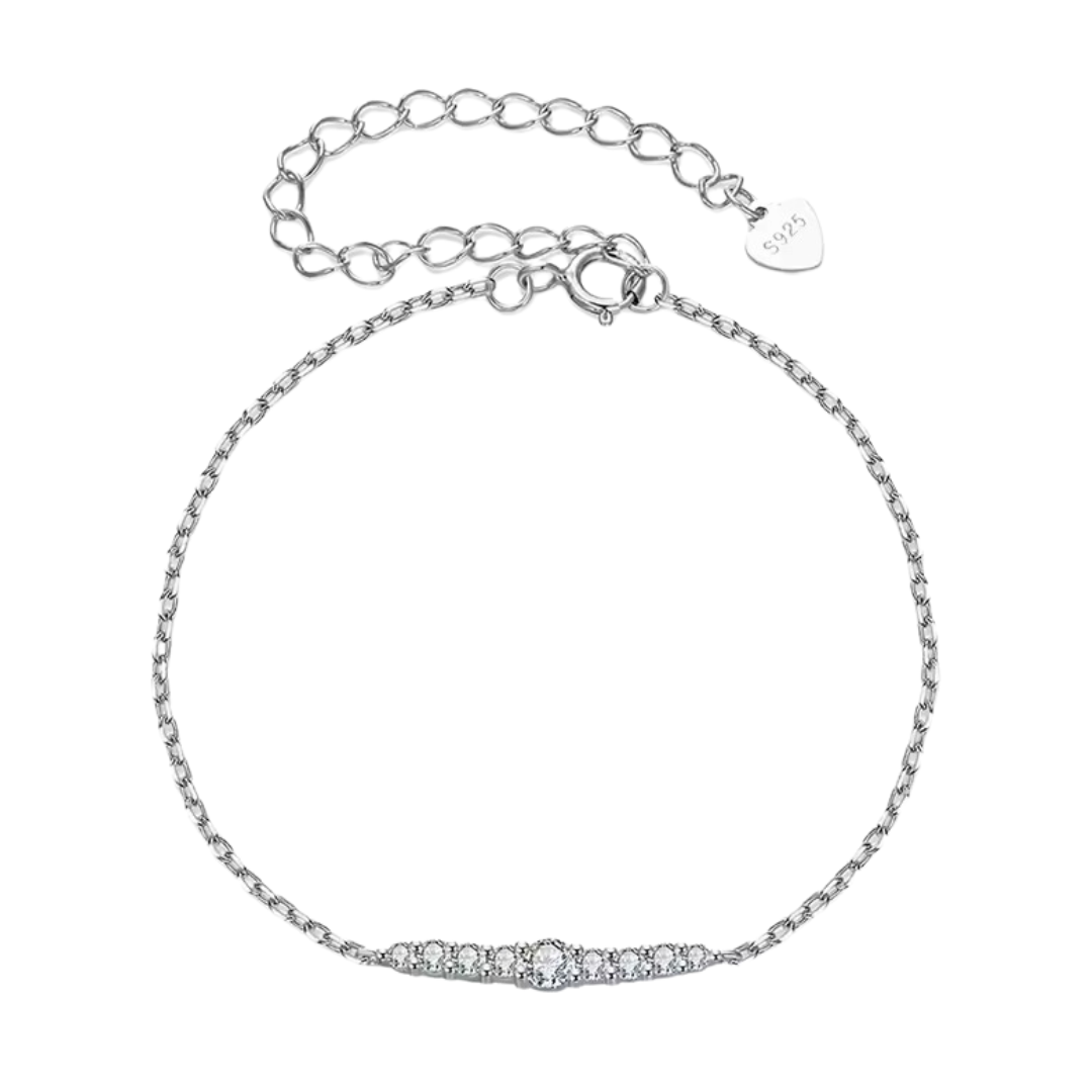Moissanite Accent Chain Bracelet