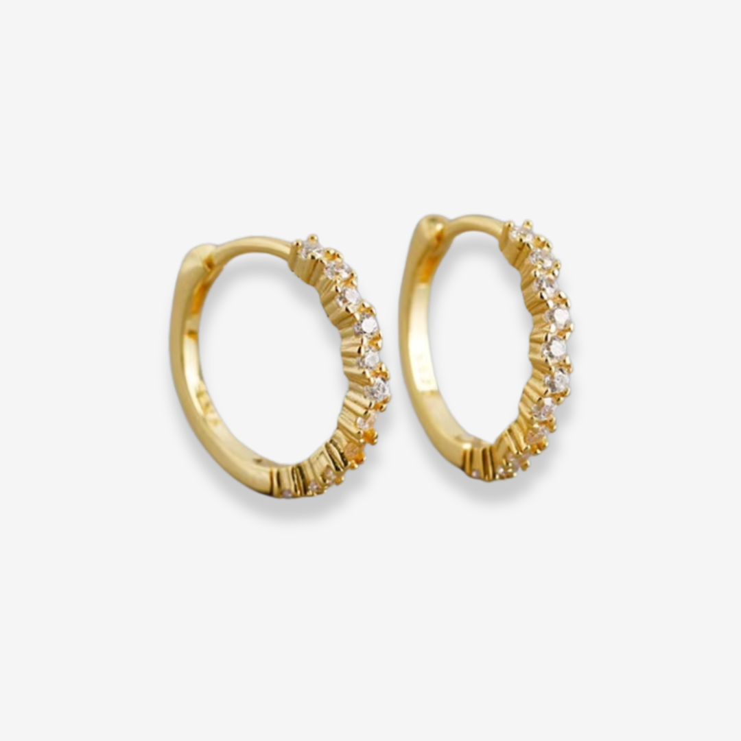 Zigzag Pavé Hoops