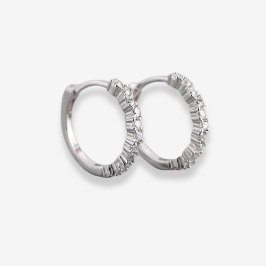 Zigzag Pavé Hoops