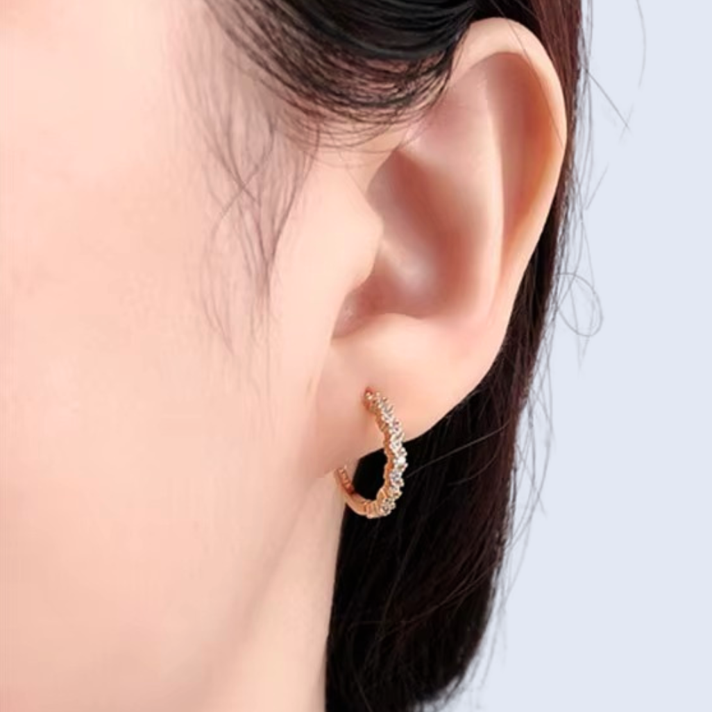 Zigzag Pavé Hoops