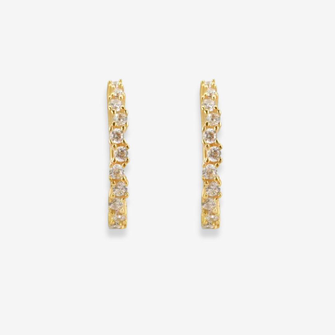 Zigzag Pavé Hoops