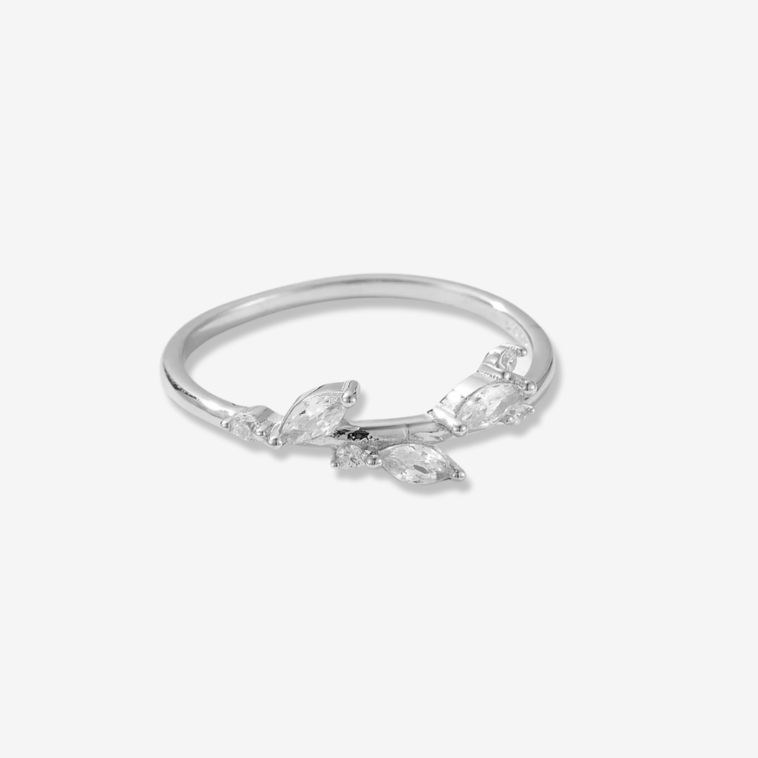 Zircon Leaf Ring