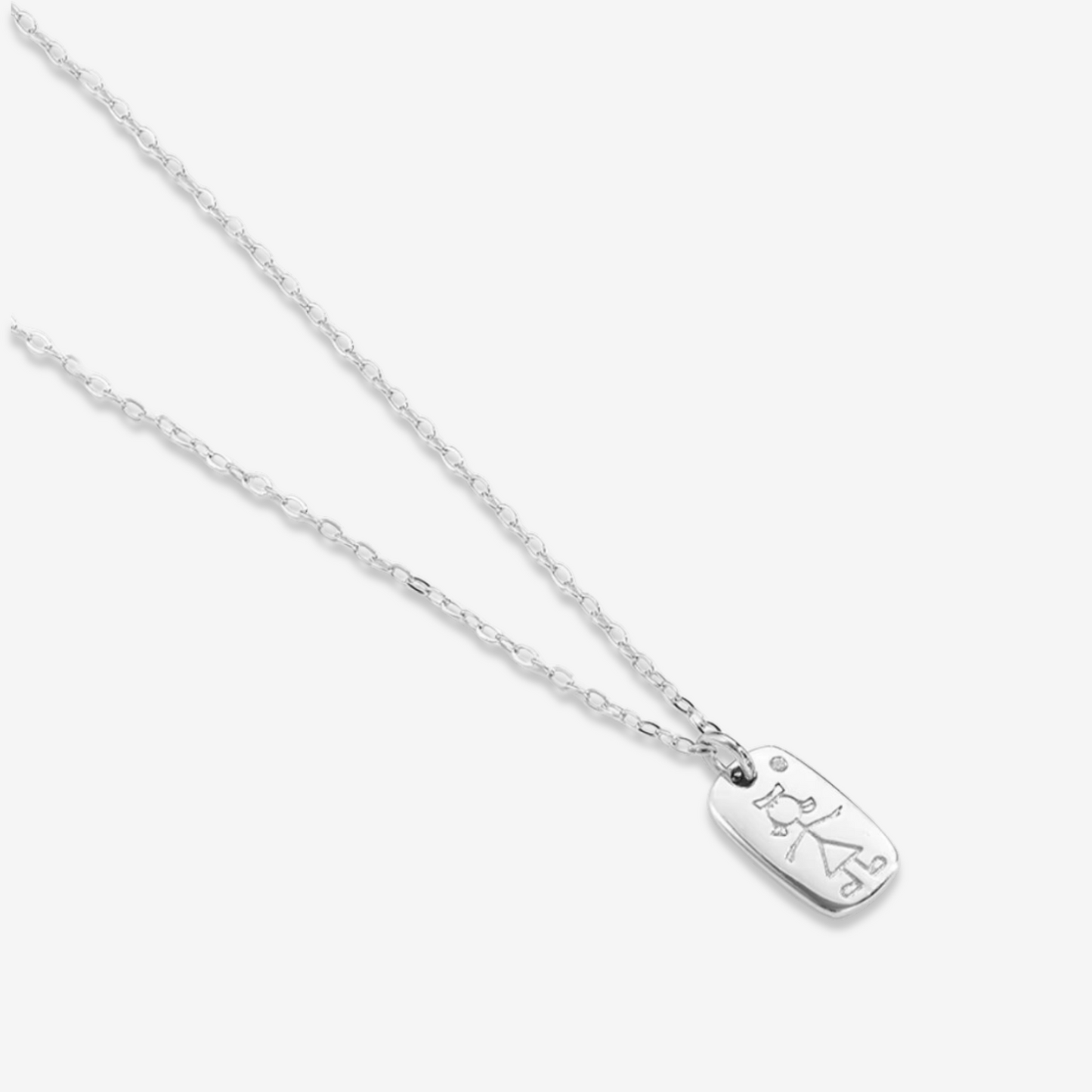 Girl Sketch Pendant Necklace