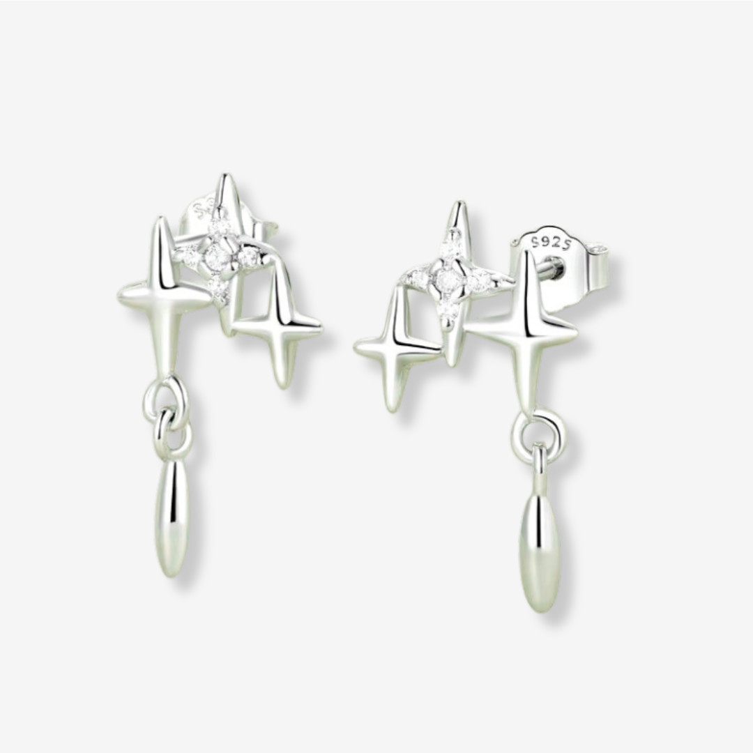 Starry Drop Studs Earrings