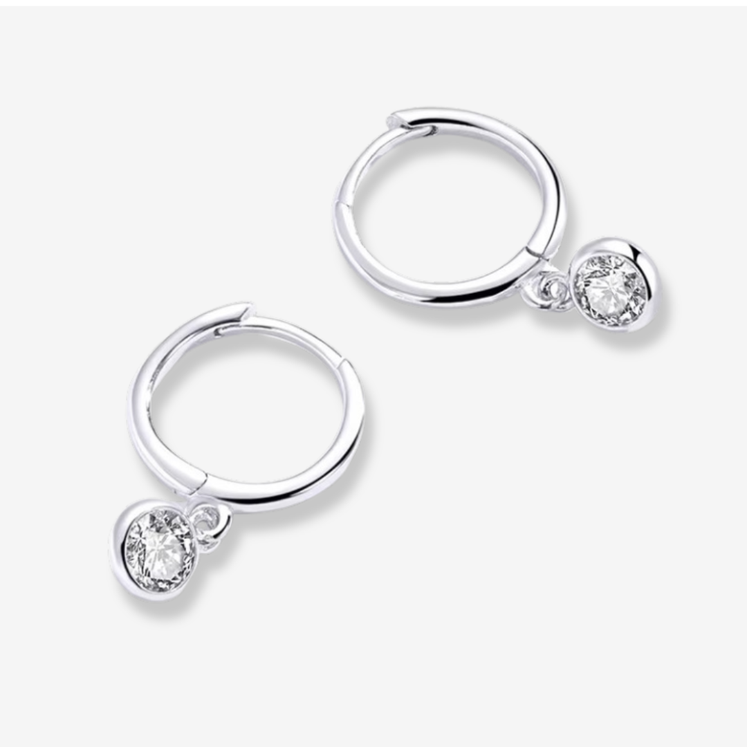 Hanging Cubic Zirconia Hoops