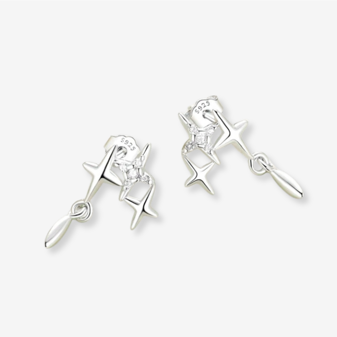 Starry Drop Studs Earrings