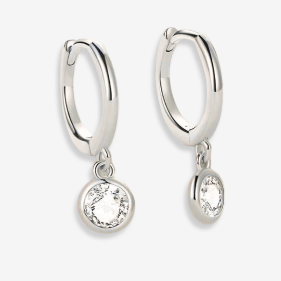 Hanging Cubic Zirconia Hoops