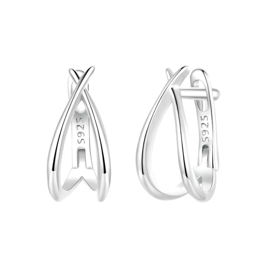 Double Hoop Huggie Earrings