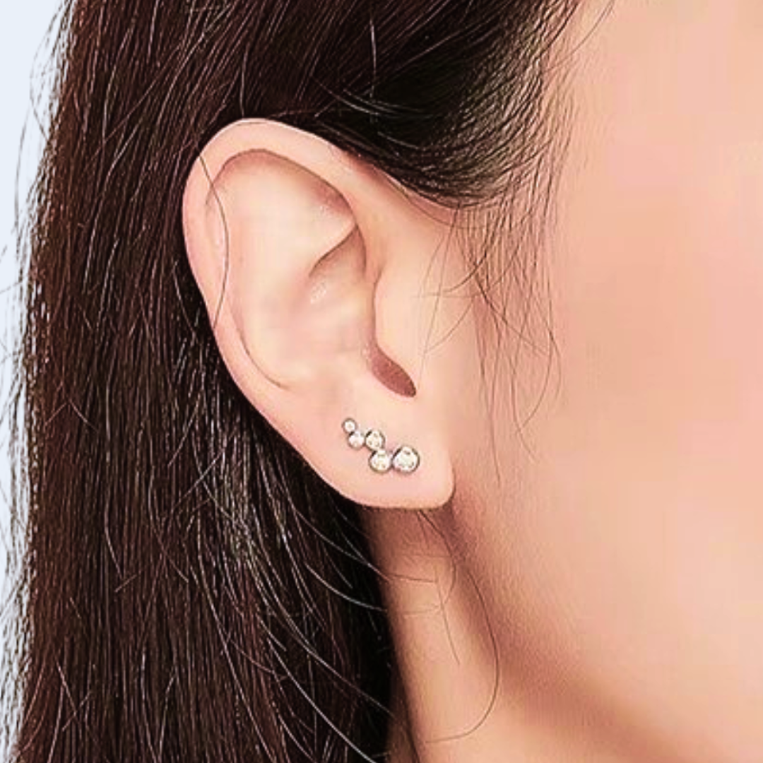 Zircon Bubble Studs Earrings