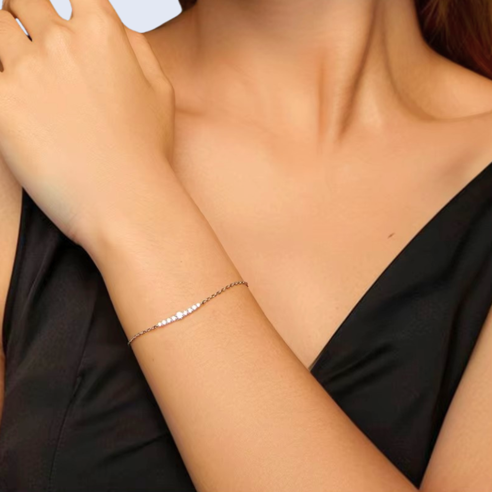 Moissanite Accent Chain Bracelet